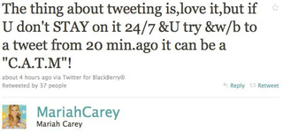 Illustration for article titled Mariah Carey Tweets In Code